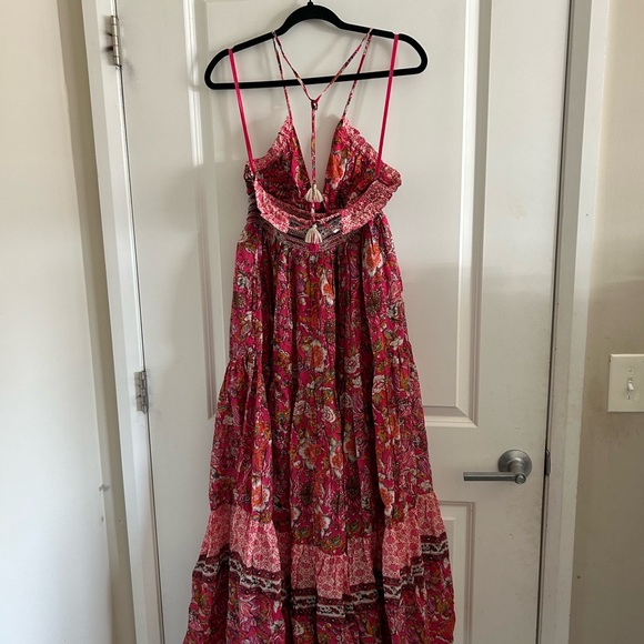 Free People Pink and Cream Floral Smocked Tank - Picture 10 of 12